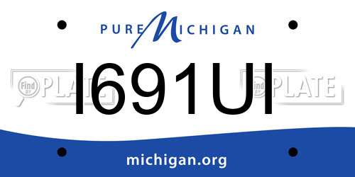 I691UI Michigan License Plate