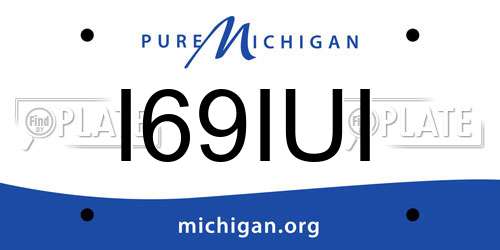 I69IUI Michigan License Plate