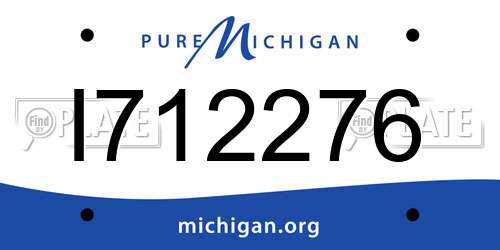 I712276 Michigan License Plate