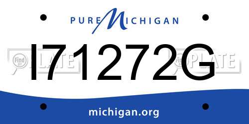 I71272G Michigan License Plate