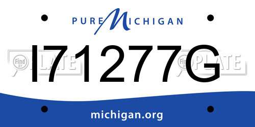 I71277G Michigan License Plate