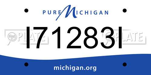 I71283I Michigan License Plate