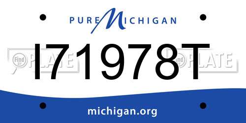 I71978T Michigan License Plate
