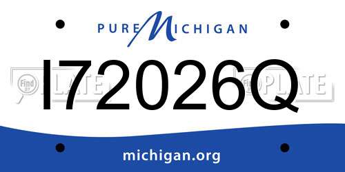 I72026Q Michigan License Plate
