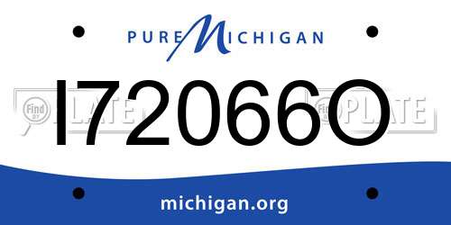 I72066O Michigan License Plate