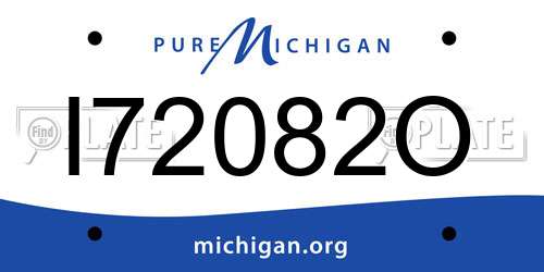 I72082O Michigan License Plate
