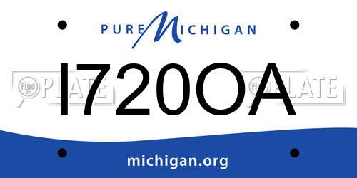 I720OA Michigan License Plate