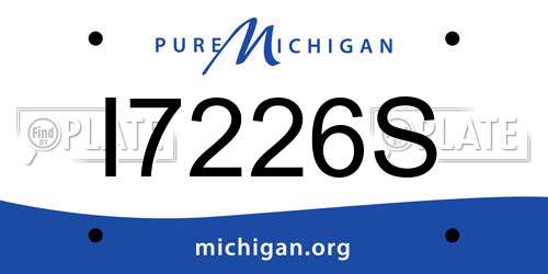 I7226S Michigan License Plate