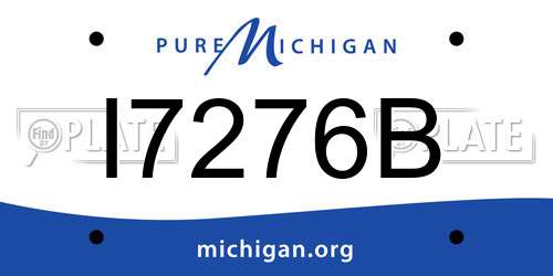 I7276B Michigan License Plate