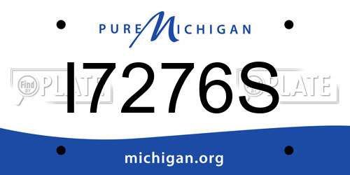 I7276S Michigan License Plate