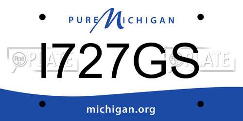 I727GS Michigan License Plate