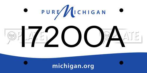 I72OOA Michigan License Plate