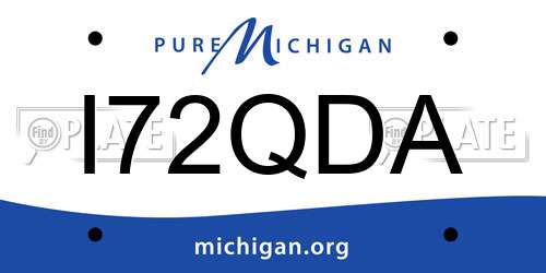 I72QDA Michigan License Plate