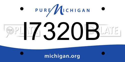 I7320B Michigan License Plate