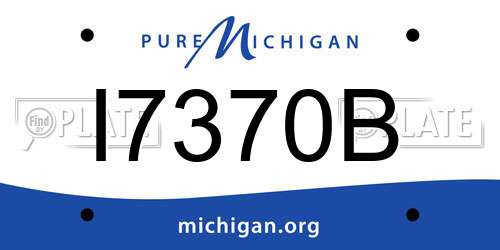 I7370B Michigan License Plate
