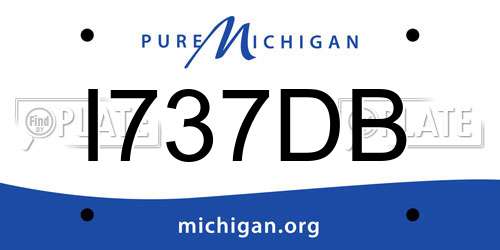 I737DB Michigan License Plate
