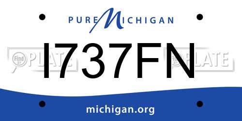 I737FN Michigan License Plate