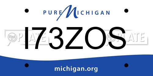 I73ZOS Michigan License Plate