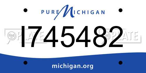 I745482 Michigan License Plate