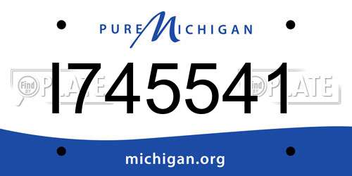 I745541 Michigan License Plate