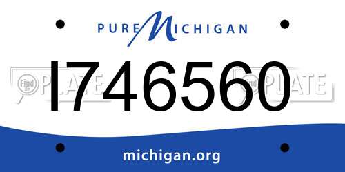 I746560 Michigan License Plate