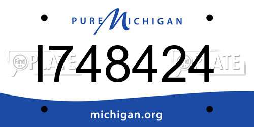 I748424 Michigan License Plate
