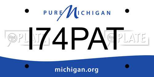 I74PAT Michigan License Plate