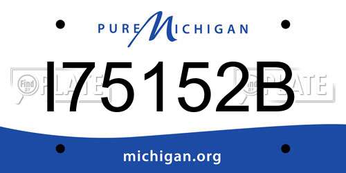 I75152B Michigan License Plate