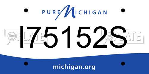 I75152S Michigan License Plate