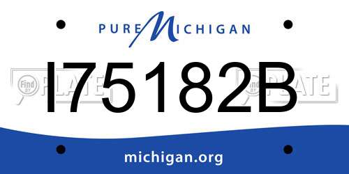 I75182B Michigan License Plate