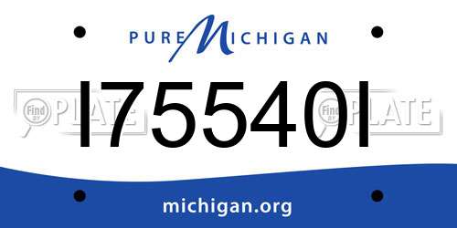 I75540I Michigan License Plate