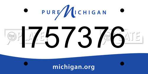 I757376 Michigan License Plate