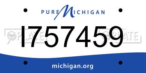 I757459 Michigan License Plate