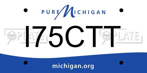I75CTT Michigan License Plate