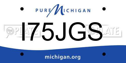 I75JGS Michigan License Plate