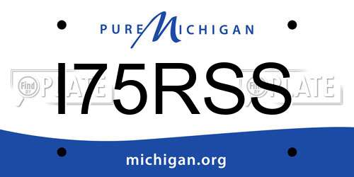 I75RSS Michigan License Plate