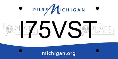 I75VST Michigan License Plate