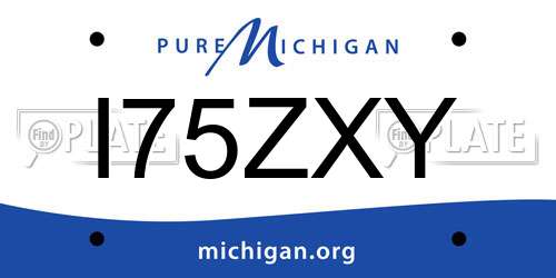 I75ZXY Michigan License Plate