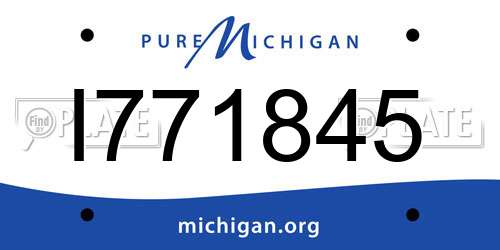 I771845 Michigan License Plate