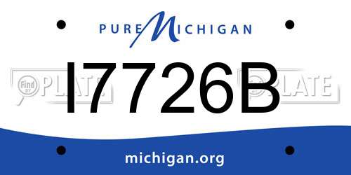 I7726B Michigan License Plate
