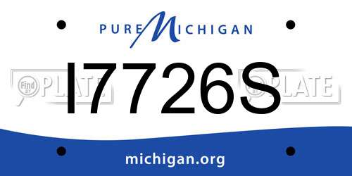 I7726S Michigan License Plate