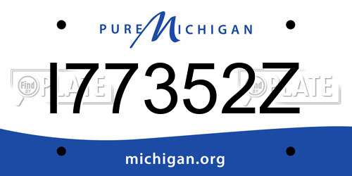 I77352Z Michigan License Plate