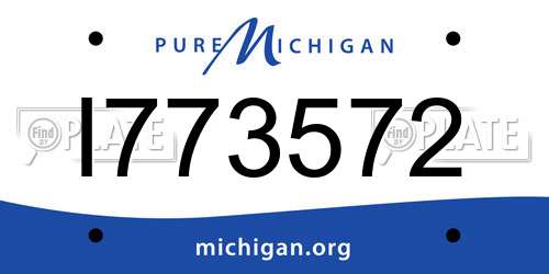 I773572 Michigan License Plate
