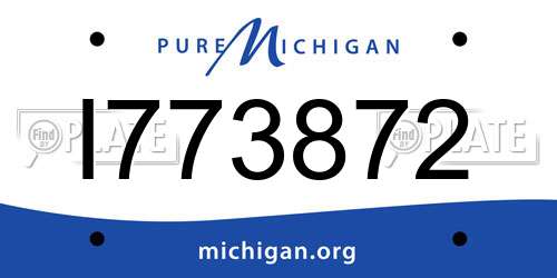 I773872 Michigan License Plate