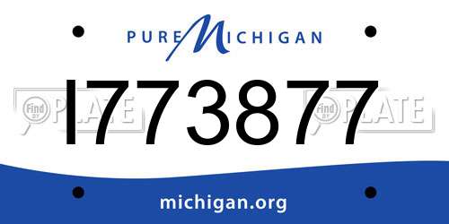 I773877 Michigan License Plate