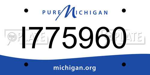 I775960 Michigan License Plate