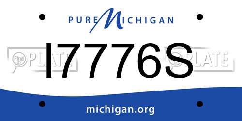 I7776S Michigan License Plate
