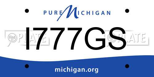 I777GS Michigan License Plate