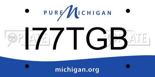 I77TGB Michigan License Plate