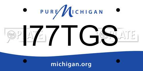 I77TGS Michigan License Plate